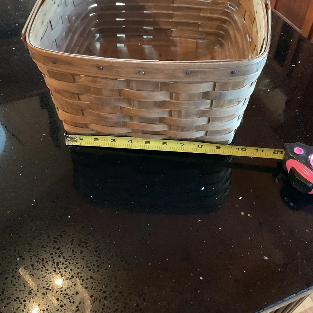 Longaberger Brown Woven Basket with liner